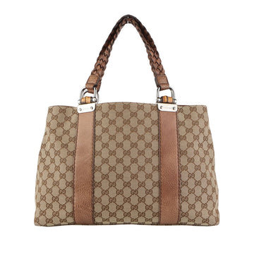 GUCCI ジャカード織ハンドルバンブーショルダーバッグ 37028K 155154485