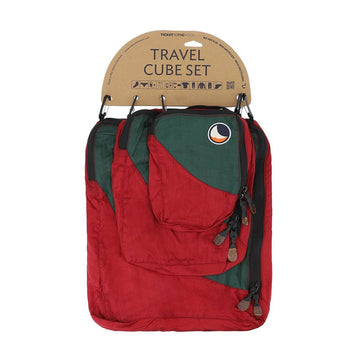 TICKET TO THE MOON Travel Cube Small Medium Large Set Burgundy Dark Green 150776145