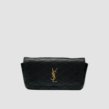Saint Laurent Quilted Leather Phone Holder Crossbody Bag 742579 155171951