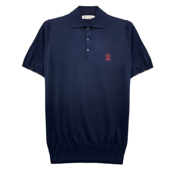 Brunello Cucinelli Logo Cotton Knit Polo Short Sleeve T-Shirt M29800195 CW425 155172777