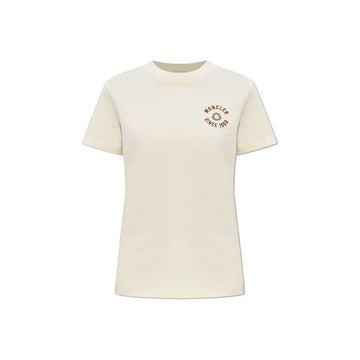 Moncler Embroidered Logo T-Shirt Ivory 8C000 30 89AUO 034 154443260