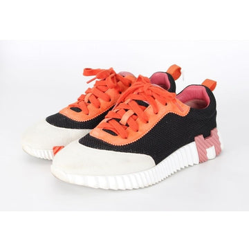 HERMES H バウンシング スニーカー オレンジ ブラック 38 155179390
