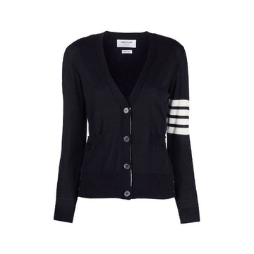 Thom Browne 26SS Diagonal V-Neck Wool Cardigan Navy FKC334A Y1014 415 150635529