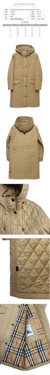 Burberry 25FW HILLGATE Quilted Hooded Drawstring Coat Beige 8110323 150263231 [P]