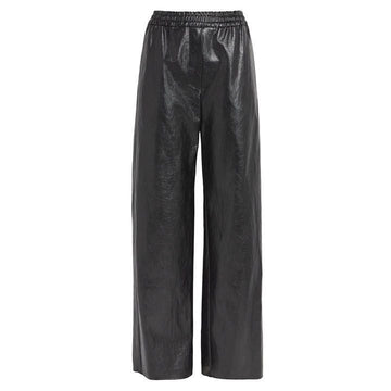 MAXMARA 25SS PLUTONE レザー パンツ ブラック 2515131061 004 149268581