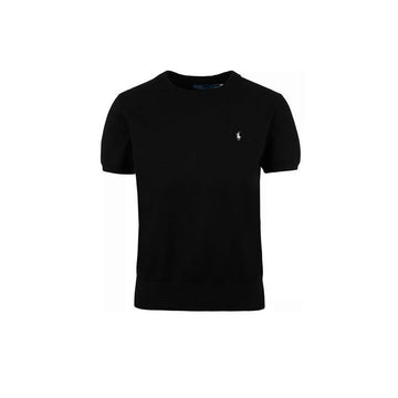 POLO RALPH LAUREN 25FW ホワイトポニー刺繍クラシックショートスリーブニット ブラック 211891673 006 150391997