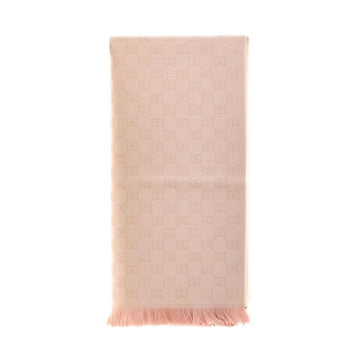 GUCCI ジャカードウールマフラー ライトピンク 848507 3G200 5872 155183505