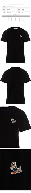 MAISON KITSUNE Dressed Fox Patch T-Shirt Schwarz KW00107KJ0008 P199 84811648 [P]