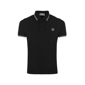 STONE ISLAND ロゴパッチスリムフィットポロTシャツブラックL1S15 2200010 S0018 V0029 152303648