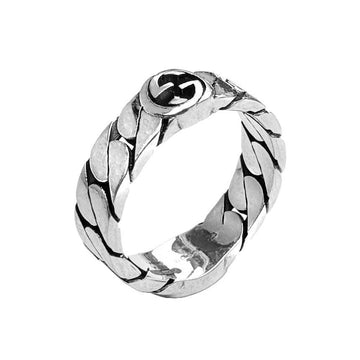 Gucci Interlocking Enamel Chain Ring Silver 678656 J8410 8191 141012129