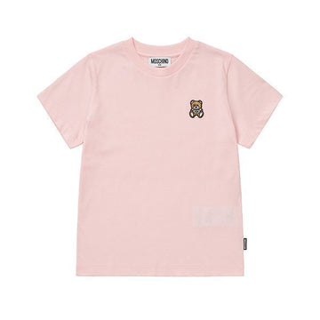 MOSCHINO テディベア ロゴ パッチ キッズ半袖Tシャツ HTM04K LAA10 50209 101710386