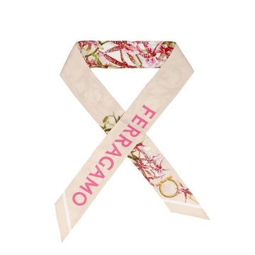 SALVATORE FERRAGAMO Schal mit Gaia-Druck, schmal, Seide, für Damen 151330681