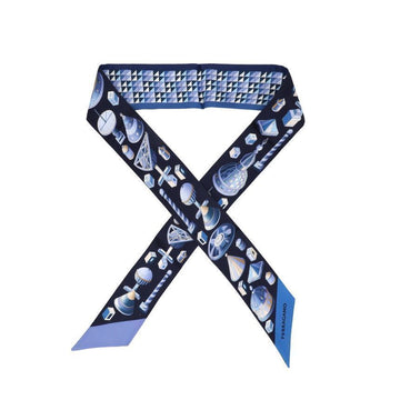 SALVATORE FERRAGAMO Schal 32 0975 0780017 Nadir Print Skinny Seidenschal 151330670