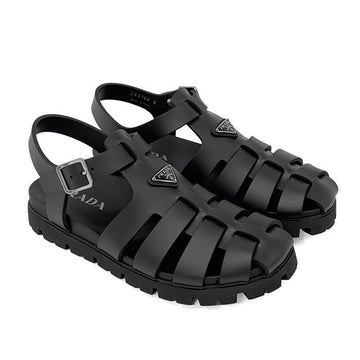 Prada Triangle Logo Rubber Fisherman Sandals 155216798