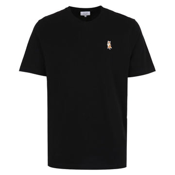 MAISON KITSUNE Stehender Fuchs T-Shirt mit kurzen Ärmeln, Schwarz, P199, 25FW 143712930