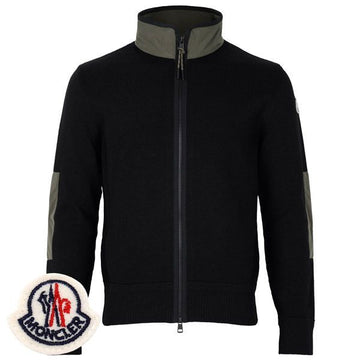 Moncler High Neck Knit Zip-Up Jacket 155220837