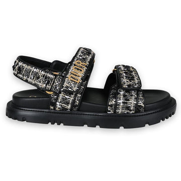 Dior Women's ACT CANNAGE Tweed Sandals (Black) KCO170CXG 21X 129119299