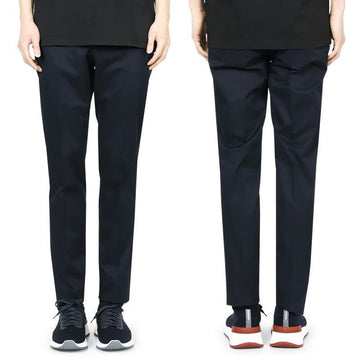 LARDINI メンズギャバジンコットンストレッチパンツ (ネイビー) ESLYON ESIF64401 890 131567905