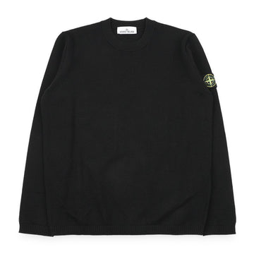 Stone Island Stone Men's Emblem Patch Round Neck Knit (Black) L1S15 5100023 S01B2 V0029 151256314