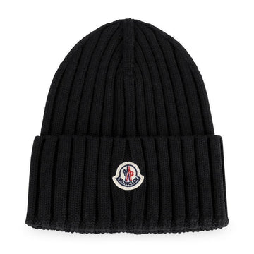 Moncler Logo Patch Knit Beanie 152226967