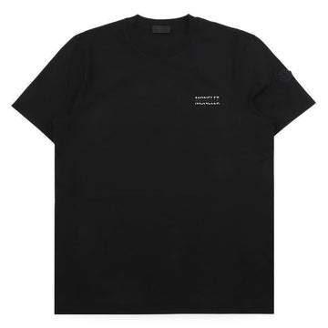 Moncler Men's Black Logo Lettering T-Shirt 8C00007 89AYW 999 152227690