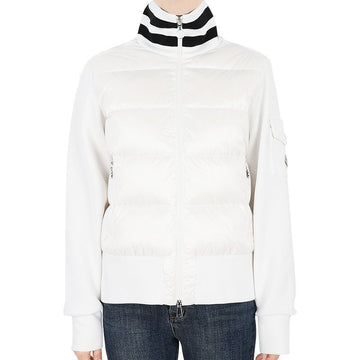 Moncler Women's High Neck Mixed Down Jacket (White) 8G00001 899V9 033 54634633