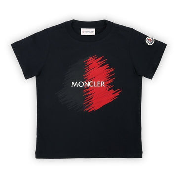 Moncler Kids Infant Scribble Logo Short Sleeve (Navy) 8C00022 89AFV 778 8,10A 76317702
