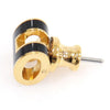 Hermes Mini Pop H Earrings in Black and Gold 155222692 [P]
