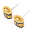 Hermes Mini Pop H Earrings in Black and Gold 155222692 [P]