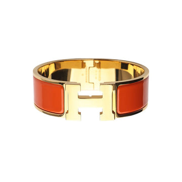 HERMES H300001 ローズゴールド オレンジ Hクリック クラック PM ブレスレット 36463 150699176