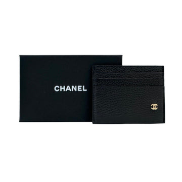 CHANEL Kreditkartenetui für Herren mit goldener Hardware Schwarz AP5263 155228737
