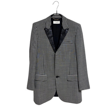 SAINT LAURENT 女性ハウンドトゥースブレザージャケット 2315 155231018