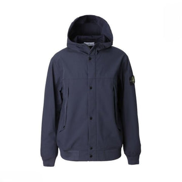 STONE ISLAND ライト ソフト シェル-R_edye® テクノロジー リサイクルポリエステル フードジャケット (801540227 V0020) 125145891