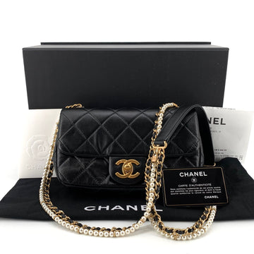 CHANEL Classic Pearl Calfskin Mini Flap Bag AS2210 155261880