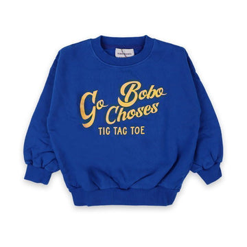 Bobo Choses Kids Tic Tac Toe Printed Sweatshirt (Ocean Blue) B225AC028 421 147429274
