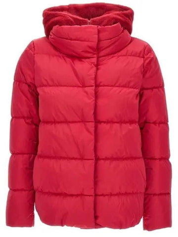 Herno Satin and Faux Fur Cape 133010132