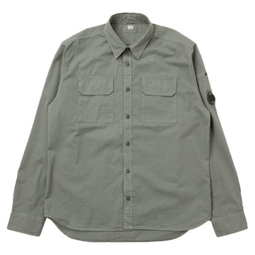 CP Company CP 25SS Lens Patch Long Sleeve Shirt Gray 18CMSH140A 110143G 935 137996315