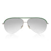 VICTORIA BECKHAM クラシックアビエーター64mmミラーサングラスシルバー 155264928 [P]