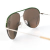VICTORIA BECKHAM クラシックアビエーター64mmミラーサングラスシルバー 155264928 [P]