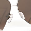 VICTORIA BECKHAM クラシックアビエーター64mmミラーサングラスシルバー 155264928 [P]