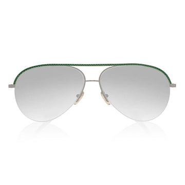 VICTORIA BECKHAM クラシックアビエーター64mmミラーサングラスシルバー 155264928