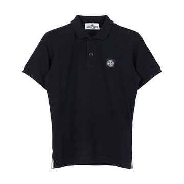 Stone Island KIDS Black Logo Polo T-Shirt 26SS 162200002 S0018 V0029 155269843