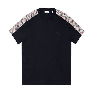 BURBERRY Kurzarm T-Shirt mit Karo-Akzenten und Logo 153464864