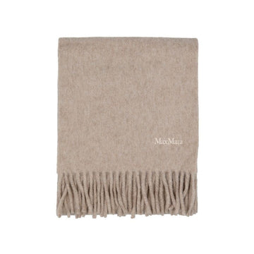 MaxMara Silk Logo Wool Fringe Women's Scarf 2524546052600 003 149783242