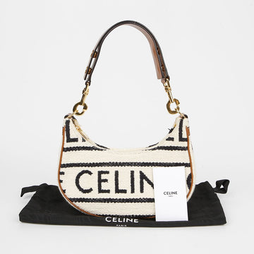 Celine Textile Abas Medium Hobo Shoulder Bag 154772565