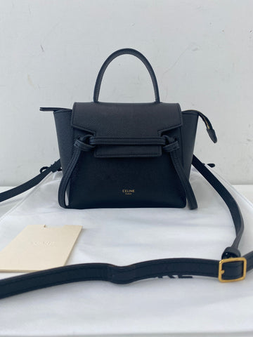 CELINE ベルトバッグ ピコ ブラック 155271440