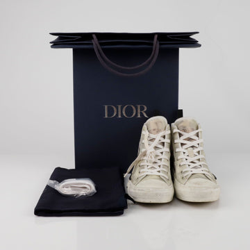 DIOR 3SH118YUO 42 Größe Zeitungsdruck B23 High-Top Sneaker 154849866