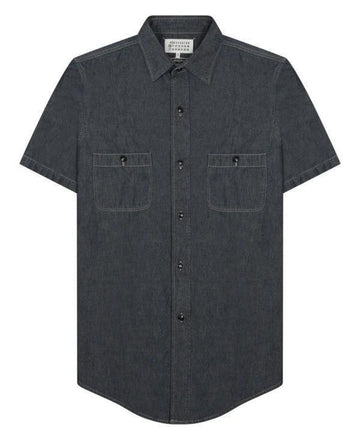 MAISON MARGIELA Stich Denim Kurzarmhemd 152200756