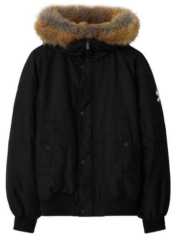 BURBERRY フェイクファートリムナイロンボンバージャケットトリミングジャケット8091565 142645670