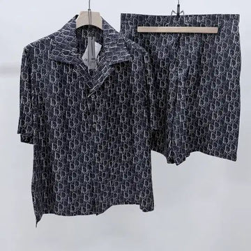 Dior Oblique Silk Short Sleeve Shirt and Shorts Set [40, 50] 155273580